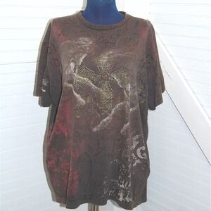 Point X Custom Rags t-shirt Men's Large‎ Premium Quality Denim Vintage Wash Y2K